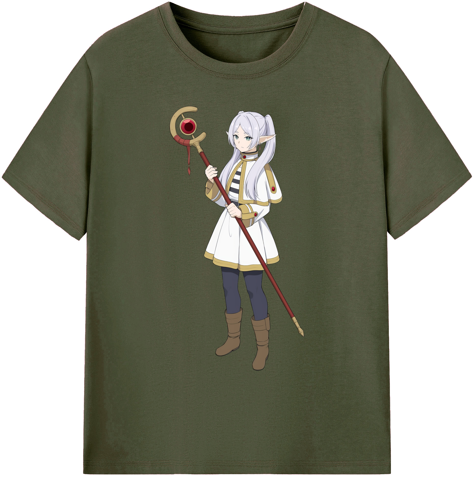（画像用） 葬送のフリーレン Frieren 綿100％ メンズ半袖Tシャツ｜肌触りやわらか＆通気性